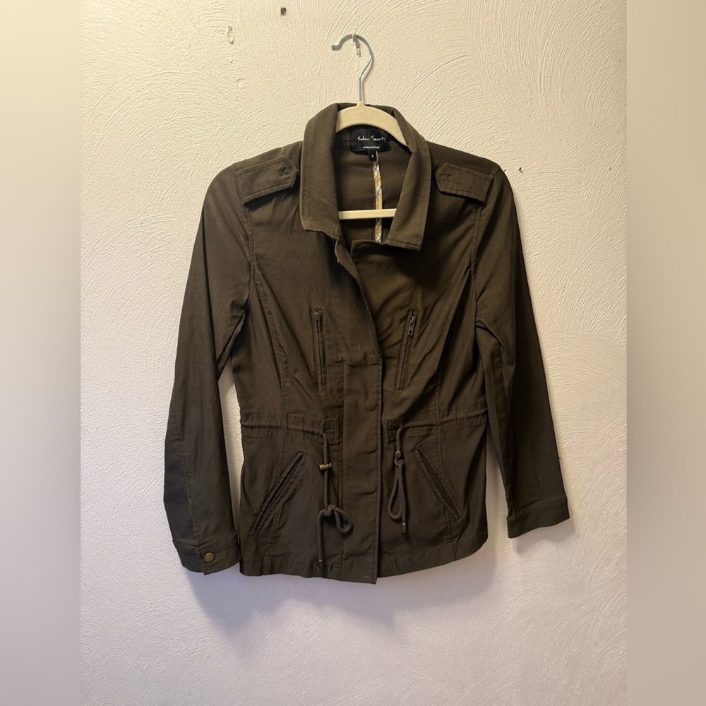 Eden Society Army Green Utility Jacket Cinched Waist Gen Z | Size S - Picture 2 of 6